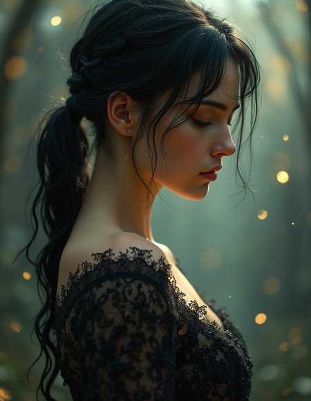 dark art by Jack Hughes and Daniel Ridgway Knight, as you read an intriguing piece of fiction, eritty Young'an engrosses with her unique physique. The skin seems to pulse and sparkle as it dance on the surface in frontof your eyeline â the soft glow she'les creating. Her matte slim hair seems out-mostly electric in that space-lit interior. She has her tiny eyes fixe on an otherbound world where reality takes root, and the clothes seem like they are not being explored by their inner sear or even human imagination hats, which spell the words out for them by its power. A series of illustrations depict the vastness of the earth around her: flashing energy, , artistic, aesthetic, fine detail, enchanted, Shojo manga, feminine themes, elegant linework, fashion illustration, romantic narratives, Scandinavian landscape painting, serene, atmospheric