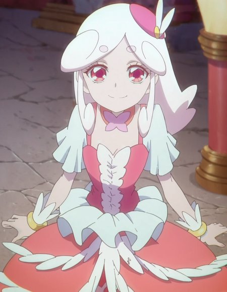 score_9, score_8_up, score_7_up, anime screencap, solo,1girl,kaguyahp, smile,  dress, hair ornament, looking at viewer, jewelry, cowboy shot,small breasts,<lora:kaguyahp_pony:1>