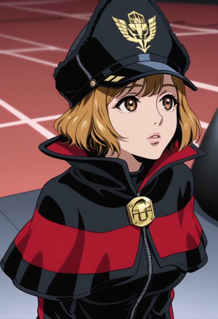 1 woman, sporty body, animation, black clothes, fur hat, capelet, brown eyes, look up, dinamic