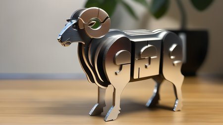 <lora:splicingtoycd_xl-000012:0.8>,a plane style steel sheep made of splicingtoycd_xl on wooden desktop,three-dimensional puzzle,simple-structured,detailed,hi-res photo,chinese zodiac,no humans,silver theme,close-up,indoors,living room,simple background, emotional,harmonious,high budget,moody,epic,gorgeous,perfect lighting,realistic,photorealistic,photographic,photo (medium),real,moody lighting,volumetric lighting,reality ray tracing,8K,HDR,UHD,masterpiece,best quality,highly detailed,high resolution,finely detail,extremely detailed,ultra detailed,wallpaper
