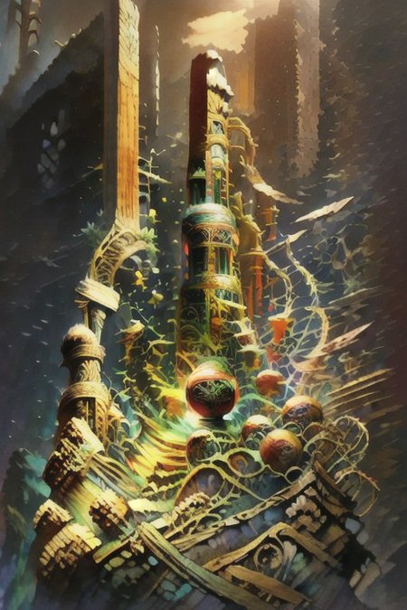 The Wizard’s Crystal Orb of Cellular Division
Concept: A wizard controls an orb that governs cellular division and growth. The orb, glowing with mystical light, symbolizes the biological process of mitosis and meiosis.
Fantasy Trope: A powerful wizard wielding an orb of immense power, connected to the science of cellular division.
Cells dividing reflected in a large crystal ball in the foreground
Background of fantasy ruins of castle and forest mountainscape
Crystal ball, transparent, orb, cell, nanotube, microbe, glowing, electron microscope photo, thin, glasswork, colorful, strange, interesting shape, glass, crystals, filaments, detailed, opaque, transparent, light pass through shell, ice, nuclear, polyp, division, split, cleave, divide, biology, illustration, painting, oil painting, frazetta, easley, gorgeous, highly detailed, high resolution, matte painting, masterpiece, vintage fantasy art, super detail, d&d, fantasy, vintage, 70s, 80s, layered cellular surface