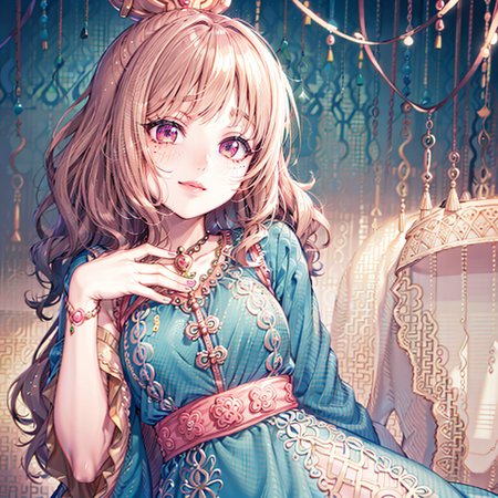 Masterpiece, porn, nude, best quality, ultra high res, 1 girl, fit, tiny waist, smiling, blushing, pink cheeks, Lisa from Blackpink wearing a moroccan caftan, <lora:Moroccan_Caftan:0.6>, green and blue fabric, golden embroidery, high quality, face details,  <lora:lisaBlackpink_v1:1>