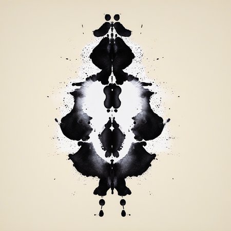 rorschach-test, a symmetrical image of an ink splash resembling woman boobs