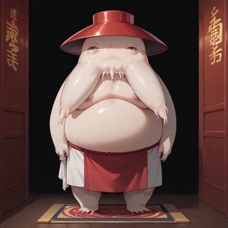 score_9, score_8_up, score_7_up, score_6_up, score_5_up, sourse_anime,   zPDXL,  rating_ safe BREAK,
solo, in japanese temple, 
 monster, oshira-sama, radish spirit   <lora:radish_spilit:1>, <lora:add-detail-xl:1> <lora:detail_eyes:0.5>