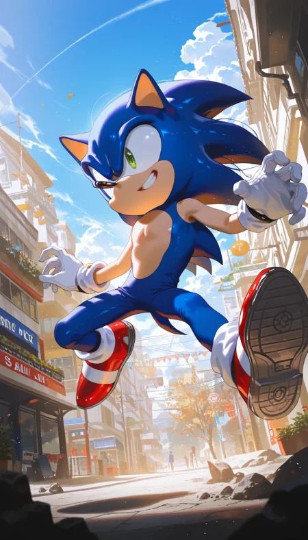(masterpiece, best quality), amazing quality, very aesthetic, absurdres, highres, newest, HDR, 8K, high detail RAW color art, intricate details, high contrast, detailed background,
miv4t, (quasarcake:0.6447), fajyobore , 1boy, solo, sonic, sonic the hedgehog, blue body, summer Salt Kick, dynamic pose, happy, fun, jumping, sunny day, blue sky, <lora:Aesthetic Quality_noobai_epsilon:0.6>, <lora:Pony People's Works_noob:0.7>,