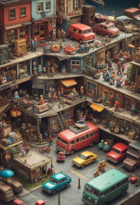 Tilt-shift photo of Grunge style surreal collage compositions of cartoon characters, combining elements from different cartoons to create unexpected and imaginative scenes that challenge reality,
<lora:add-detail-xl:1> misc, <lora:detailed_notrigger:0.5> <lora:xl_more_art-full_v1:0.25>
<lora:Isometric Cutaway:1> isometric cutaway, . Textured, distressed, vintage, edgy, punk rock vibe, dirty, noisy . Selective focus, miniature effect, blurred background, highly detailed, vibrant, perspective control