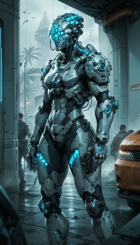 score_9, score_8_up, score_7_up, score_6_up, p4rti4l_act1v3, sci-fi, <lora:Active_Camoflage:1>