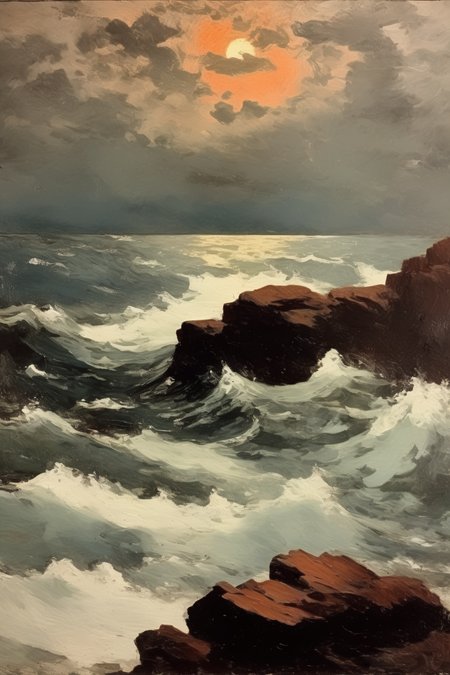 <lora:Winslow Homer Style:1>Winslow Homer Style - a seascape painting in the style of Winslow Homer