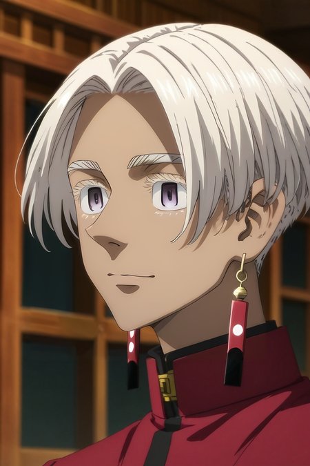 score_9, score_8_up, score_7_up, source_anime, rating_safe, , (realistic:0.6), , depth of field, 1boy, solo, male focus, <lora:izana_kurokawa_pony:0.96>, izana_kurokawa, white hair, purple eyes, short hair, , earrings, tassel earrings, close-up, times square, indoors, light, arms up, happy, easter costume, <lora:sdxl_lightning_8step_lora:1>