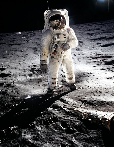 galaxylora, 1astronaut, walking on moon, earth on sky