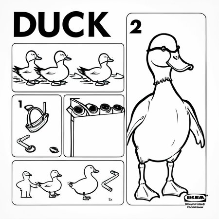 Duck  <lora:ikea_instructions_xl_v1_5:1>