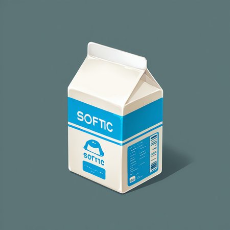no humans, Milk Paper Tetra Pak Carton,  solo, softic, simple background <lora:softic_r1:1>