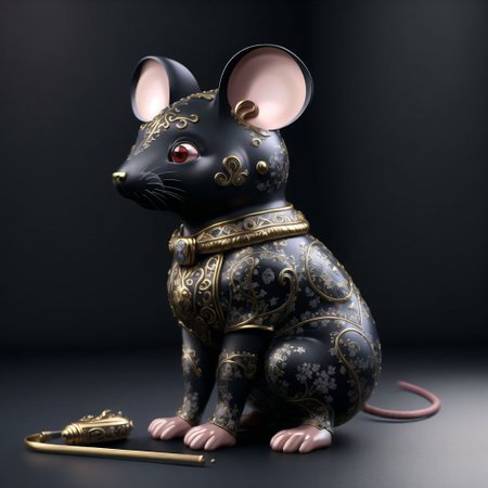 <lora:porcelain_gzhel_black:1.0>, (black  porcelain, Gzhel, rococo:1.0), 

 1girl, animal ears, artist name, boots, character name, dowsing rod, expressionless, flat chest, full body, grey hair, highres, jacket, jewelry, looking at viewer, miniskirt, mouse ears, mouse tail, pendant, pink background, red eyes, shadow, short hair, simple background, skirt, solo, standing, tail, turtleneck