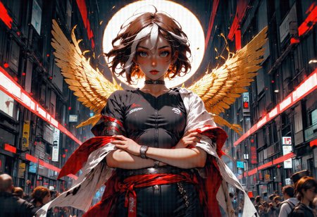 ((best quality)), ((masterpiece)), (detailed),  backlighting, (1girl), (torogao), (streaked hair), fit, medium breasts,  tan, short hair, (tshirt),  <lora:yoneyamaMaiStyle_yoneyamaMaiV2Locon:0.9>,  <lora:Reon_Kadena_chilloutmix:0.7>