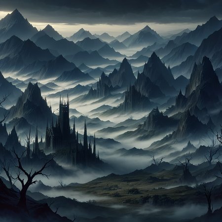masterpiece,high resolution,detailed,
gothicstyle, scenery, tree, outdoors, mountain, no humans, cloud, sky, fog, cloudy sky, bare tree, landscape, nature
, <lora:Ghotic_haunted_world:0.8>