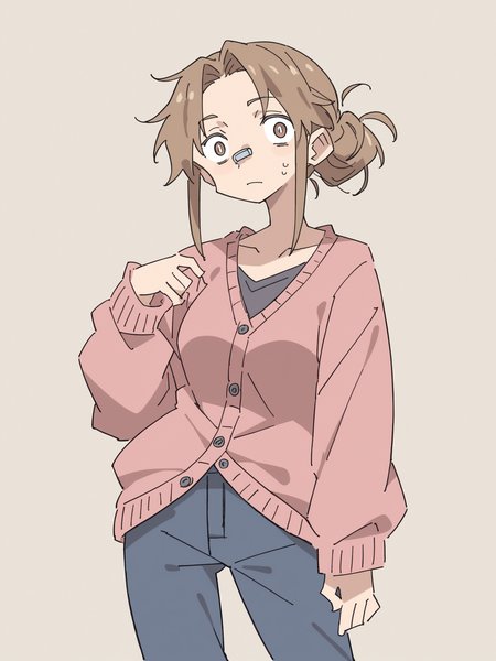 score_9, score_8_up, score_7_up, score_6_up, source_anime, zPDXL, BREAK
1girl, solo, <lora:Masikakumo:1> masika, older adult caribbean woman narrow face   bulbous nose   brown small  eyes  roman nose thin bright_multicolor  updo  business casual crop cardigan high-waisted pants  clutches