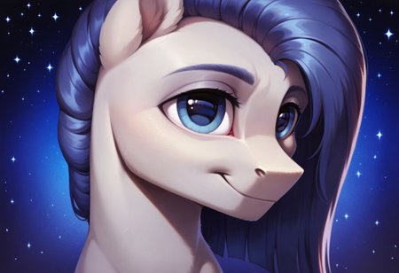 safe_pos, score_9,score_8_up,score_7_up,score_6_up,score_5_up,score_4_up,my little pony,((feral pony)),(sexy),beautifully detailed,(detailed cute pony face),((detailed blue starry background:1.5)),high angle,(cute smile:1),((up-close))  ((solo)),
body light gray
eyes red
mane and tail dark blue
eyelids gray
earth pony
man
long hair
Funnel Web


