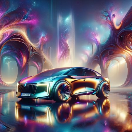 mystivis futuristic car in city<lora:mystivis:1>