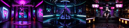 highly insanely detailed, masterpiece, top quality, best quality, highres, 4k, 8k, RAW photo, (very aesthetic, beautiful and aesthetic), 
__lazy-wildcards/subject/env-bg-interior/cyberpunk_club/prompts__, 
<lora:Cyberpunk_Club:0.3>, 
(1girl:1.3), 1other, 
__lazy-wildcards/dataset/background__,âââ