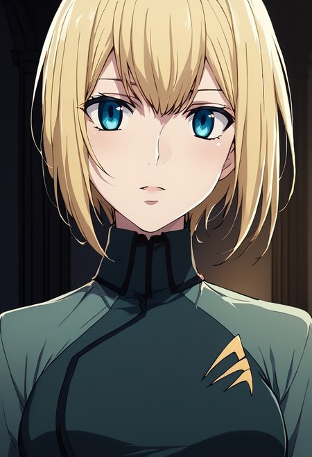 score_9, score_8_up, score_7_up, at room. Indoor,,night view, moonlight,female,louise halevy, blonde hair, blue eyes, military uniform,
