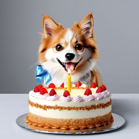 cats and dogs celebrating birthday present, 
wishes, 
high quality, 
creative, 
hyper realistic, 
food photography, 
refreshment, 
christian, 
celebration. birthday cake, 
happy, 
anime, 
manga, 
cute
