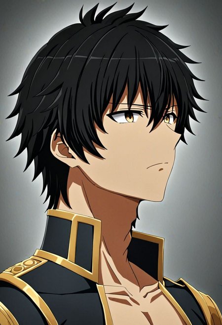high resolution, solo, best quality, 1Boy, Seiya Kanie, black hair, portraits, looking at viewer, focused gaze forward, upper body, head upright, neutral expresion, OverallDetail