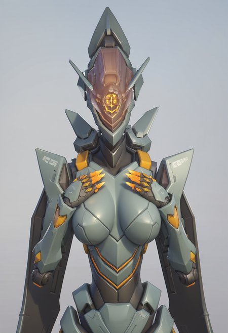 score_9, score_8_up, score_7_up, score_6_up, score_5_up, score_4_up, 1girl, <lora:EchoStealth:0.75>  solo, large breasts, robot, mecha, no humans, wings, mechanical wings, humanoid robot, standing, upper body, cute pose, hands on breasts,
(light blue background), simple background,