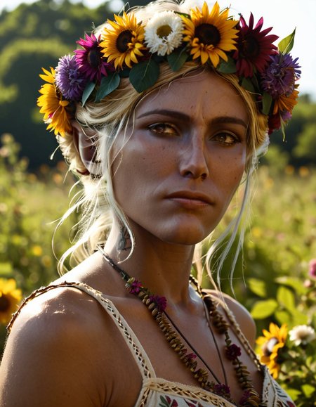 cinematic still woman, hippie, flower crown . emotional, harmonious, vignette, 4k epic detailed, shot on kodak, 35mm photo, sharp focus, high budget, cinemascope, moody, epic, gorgeous, film grain, grainy, woman, hippie, flower crown, intricate, elegant, highly detailed, wonderful quality, sweet, dramatic light, sharp focus, cinematic, fine composition, clear background, aesthetic, very inspirational, cute, elaborate, attractive, professional, bright color, perfect romantic, expressive, beautiful, thought, iconic, deep colors, surreal, cool, creative, positive, unique, fantastic