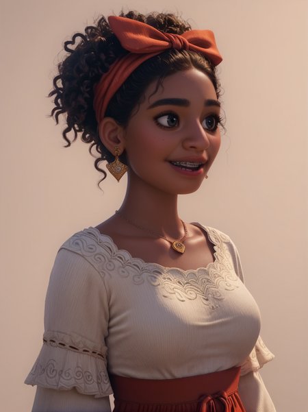 score_9, score_8_up, score_7_up, score_6, score_5, score_4, , ( <lora:princess_pony_v1:0.35>a 25 yearold princess, woman, large breasts, ) Dolores Madrigal <lora:8r4c3t4n-000009:0.8> 8r4c3t4n