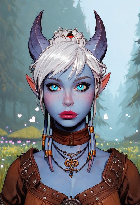 score_9, score_8_up, score_7_up, score_6_up, 1girl, gorgeous girl, cute girl, medieval garments, bustling town square, cobblestone path, busy crowded medieval town, halfbody portrait, blue draenei, blue skin, large and thin neck, thin, fit, small waist, short hair, wide eyes, blue eyes, freckles, white hair, Ponytail, posing, hair ornament, scarf, necklace, bracer, seductive, water drops, fit body, wide hips, (hearts:1.1), medieval clothing, leather bracers, ritual, camp, forest background, grass, forest, jungle, dynamic pose, dynamic lighting, Mayhem style splattered Silhouette, background bizarre techno ghetto transmission, style minimalist, conceptual art posing Japanese, conceptual, 3d render, illustration, cinematic, bustling town square, cobblestone path, busy crowded medieval town,