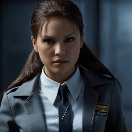 cinematic film still of <lora:add-detail-xl:0.1>1
<lora:detailed:0.2>
<lora:perfection style:0.2>
<lora:eyetune:0.5>
<lora:xl_more_art-full_v1:0.3>
<lora:Ron Fricke style:0.3>
 <lora:Unreal Engine style:0.3>
<lora:TeethXL:1>
 <lora:metal gear solid style:0.9>
Mei Ling a drawing of a man in a shirt and tie,1girl,solo,long hair,long sleeves,jacket,monochrome,ponytail,uniform,dated,sketch,looking to the side,traditional media , action movie themed, sharp, detailed, epic cinematic photography, artistic, dramatic light, cinematic style, film style, metal gear solid style, shallow depth of field, vignette, highly detailed, high budget, bokeh, cinemascope, moody, epic, gorgeous, film grain, grainy