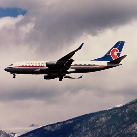 UHD, 4k, ultra detailed, cinematic, a photograph of  <lora:perfection style:0.5> <lora:detailed:0.5> perfection detailed
 <lora:The Shining film style:0.9>
 <lora:1980's style:0.4>
In the 1980's in the Colorado Rocky Mountains a large passenger jet flying through the air,military,no humans,flying,aircraft,military vehicle,airplane,vehicle focus,roundel , cinematic, film, kodak, The Shining film style, epic, beautiful lighting, inpsiring