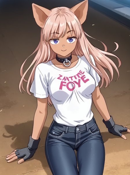 detailed background, shiny skin, rating safe, 
<lora:zairose.pony:1>,
zairose, 
casual fashion,
 white shirts, jeans, 
half-closed eyes,