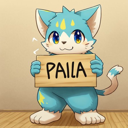 lv1rubili, zPDXL2, furry, anthro, cute, kemono, male focus, solo, cat with sign that says text:"mung bean", score_9, score_8_up, male, full body, digital art, highly detailed, lv1rubili, full body, smile face, looking at viewer, standing to viewer, full view,