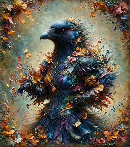 cinematic still novuschroma06 style, Corvidfolk, dancer, beautiful with flowers, dancing, looking at viewer, ral-drptpl, ral-dissolve, damagedphoto, vignette, border, tape, corners, edges . emotional, harmonious, vignette, 4k epic detailed, shot on kodak, 35mm photo, sharp focus, high budget, cinemascope, moody, epic, gorgeous, film grain, grainy, novuschroma06 style, Corvidfolk, dancer, beautiful with flowers, dancing, looking at viewer, ral-drptpl, ral-dissolve, damagedphoto, vignette, border, tape, corners, edges, bright, colorful, alive, color, illuminated, vivid, fine detail, polished, intricate, amazing light, symmetry