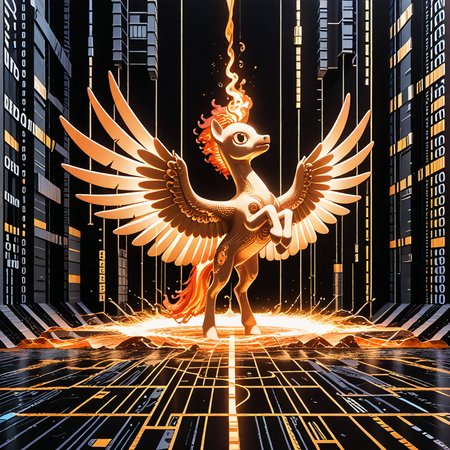 detailed, realistic, 8k uhd, high quality, source anime, illustration, masterpiece, phoenix is fighting against sparrow, action pose, street,  codeandigital, ,  digital world, digital, science fiction, matrix background, , cinematic light   <lora:Code__Digital_World_Morph_PONY_XL_by_UOC:1.2> <lora:spo_sdxl_10ep_4k-data_lora_webui> <lora:dmd2_sdxl_4step_lora_fp16>
