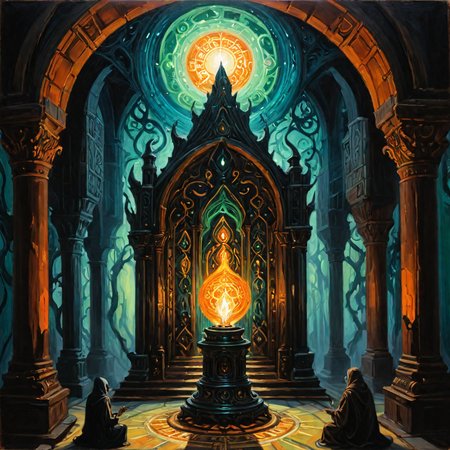 (masterpiece, best quality), oil paint, detailxl, an atmosphere of mystery and occultism, abracadabra, abracadabr, abracadab, abracada, abracad, abraca, abrac, abra, abr, ab, a