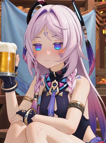 detailed background, shiny skin, posing, rating safe,
<lora:citlali.pony:1>,
citlali, drunk,
sit, beer bucket,