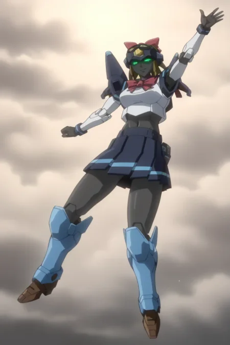 score_9, best, masterpiece, uncensored, anime coloring,  sunny day, beautiful day,
1girl, solo, official style, slight smile,
RinKi, robot, mecha, robot girl,
goggles, glowing eyes,
<lora:ZORinKi_V3-2025-04-20_15-25-57-save-6150-25-0:0.8>​​​