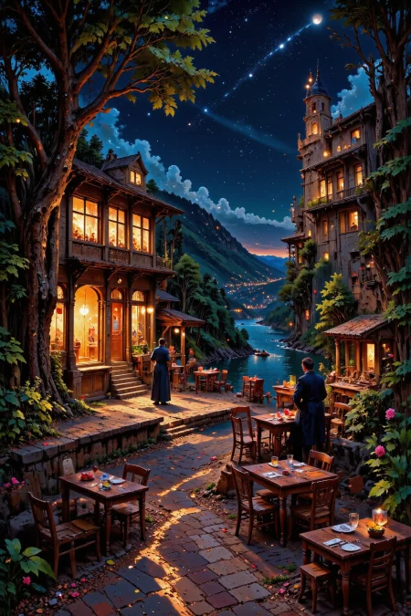 (cafe:1.3),  beautiful (Albanian) fantasy landscape,  bright luminous night, woman, intricate, very detailed, sharp, colorful, <lora:Hand v2:1> <lora:Anti-Blur:1> <lora:Insane Detail Slider:0.5>   <lora:Flux.1_Turbo_Detailer:0.6> <lora:flux-photo-transparent_Alpha_1.0:0.8> <lora:flux.1_lora_flyway_Epic-detail_v2:0.6> <lora:Painterly01b_CE_FLUX_AIT:0.8> pntrlyCE_style, <lora:VividlySurreal:0.8>, <lora:FluxMythP0rtr4itStyle:0.8> mythp0rt