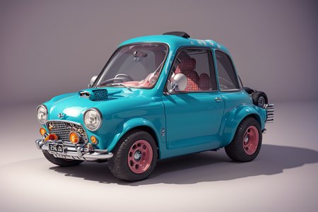 masterpiece, best quality, 1vehicle, pixar style,cute,toon,3d,simple design,cool,
Burgundy and Blush,Inspiring,
 <lora:Vehicle:0.8>