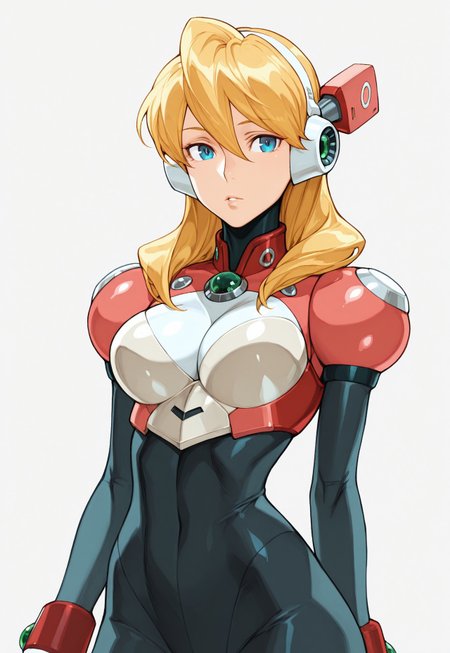 Masterpiece, best quality, 1girl,solo, blonde hair, blue eyes, hair between eyes, hair over shoulder, robot ears, headgear, armor, bodysuit, breastplate, white gloves
<lora:AKinuNishimura_Style-12:1>