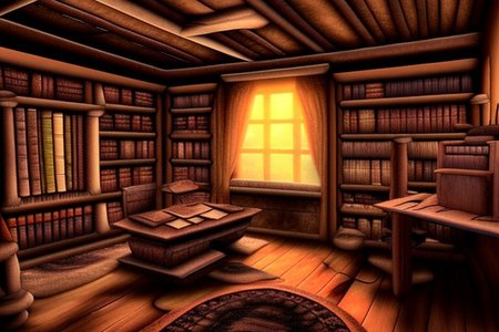 a fantasy bedroom that is also the owner's personal library with books everywhere
FanStu