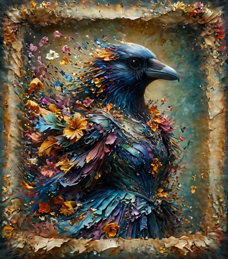 cinematic still novuschroma06 style, Corvidfolk, dancer, beautiful with flowers, dancing, looking at viewer, ral-drptpl, ral-dissolve, damagedphoto, vignette, border, tape, corners, edges . emotional, harmonious, vignette, 4k epic detailed, shot on kodak, 35mm photo, sharp focus, high budget, cinemascope, moody, epic, gorgeous, film grain, grainy, novuschroma06 style, Corvidfolk, dancer, beautiful with flowers, dancing, looking at viewer, ral-drptpl, ral-dissolve, damagedphoto, vignette, border, tape, corners, edges, bright colors, illuminated, pristine, polished, complex, glowing, meticulous, extremely color positive, pure, aesthetic