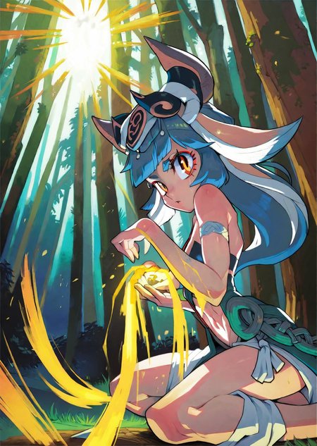 by hata, by ninomae by yogisya,
1girl 
extremely beautiful detailed piercing eyes,
1 female druid healing animals in forest. glowing particles, celtic knot, mythical
masterpiece, best quality, high quality, highres, absurdres, very detailed, high resolution, sharp, sharp image, 8k, vivid, colorful, stunning, anime,   aesthetic
