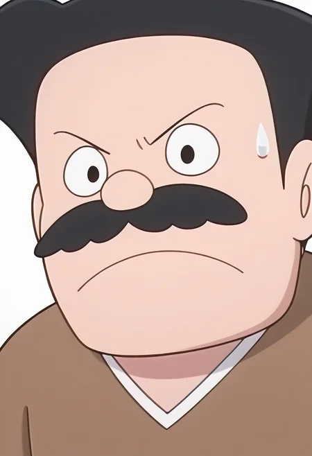 1boy, upper body, chibi, serious, meme, simple background, white background, sweat,
BREAK
nobirunobi, old man, mustache, black hair,
BREAK
best quality, masterpiece, very aesthetic, absurdres, highest detailed, very awa, <lora:Nobiru_Nobi_from_Doraemon_v0.1:1>