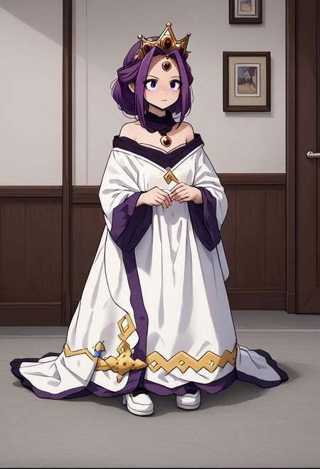MIRELLIA Q MELROMARC, CROWN, TIARA, white fancy dress, full body, ShrinkingConcept, shrinkingclothing, oversized clothes, shrinking, full body, child, small