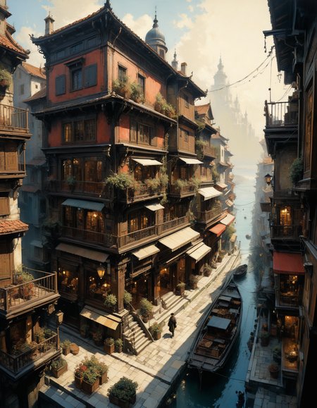 by Aaron Horkey and Eugene Galien-Laloue,  (isometric perspective, masterful, beautiful:1.4), poster art, bold lines, hyper detailed, expressive,  award winning,  (landscape:1.4), (intricate details, masterpiece, best quality:1.4),
looking at viewer, dynamic pose, wide angle view,
<lora:add-detail-xl:1> <lora:xl_more_art-full_v1:0.5>  <lora:NicolaSamori:0.5> in the style of nicola samori <lora:looking_at_viewer:2>