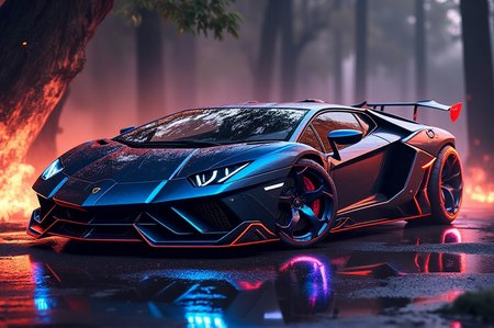 C_Lamborghini Rendering_Scenario-Based Sports Car
