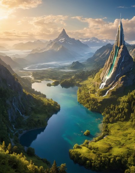 by Al Williamson,  (panoramic , artstyle-art deco but extremely beautiful:1.4), (intricate details, masterpiece, best quality:1.4)
Terragen, beautiful massive landscape, epic scenery, Terragen, , looking at viewer
<lora:add-detail-xl:1> <lora:xl_more_art-full_v1:0.5>  <lora:looking_at_viewer:2>